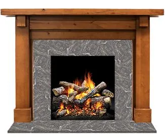 Battlefield flush wood mantel